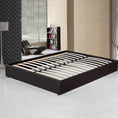 Load image into Gallery viewer, PU Leather Queen Bed Ensemble Frame