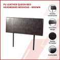 Load image into Gallery viewer, PU Leather Queen Bed Headboard Bedhead - Brown