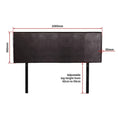 Load image into Gallery viewer, PU Leather Queen Bed Headboard Bedhead - Brown