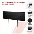 Load image into Gallery viewer, PU Leather King Bed Headboard Bedhead - Black