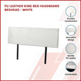 Load image into Gallery viewer, PU Leather King Bed Headboard Bedhead - White
