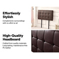 Load image into Gallery viewer, PU Leather Single Bed Deluxe Headboard Bedhead - Brown