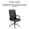 Load image into Gallery viewer, PU Leather Office Chair Executive Padded Black