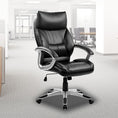 Load image into Gallery viewer, PU Leather Office Chair Executive Padded Black