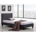Load image into Gallery viewer, Single Linen Fabric Bed Frame Grey