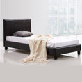 Load image into Gallery viewer, Single PU Leather Bed Frame Brown