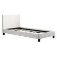 Load image into Gallery viewer, Single PU Leather Bed Frame White