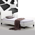 Load image into Gallery viewer, Single PU Leather Bed Frame White