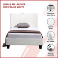 Load image into Gallery viewer, Single PU Leather Bed Frame White