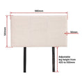 Load image into Gallery viewer, Linen Fabric Single Bed Headboard Bedhead - Beige