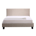 Load image into Gallery viewer, Double Linen Fabric Bed Frame Beige
