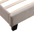 Load image into Gallery viewer, Double Linen Fabric Bed Frame Beige