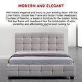 Load image into Gallery viewer, Linen Fabric Double Deluxe Bed Frame Beige