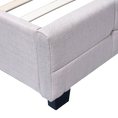 Load image into Gallery viewer, Linen Fabric King Deluxe Bed Frame Beige