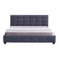 Load image into Gallery viewer, Linen Fabric King Deluxe Bed Frame Grey