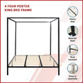 Load image into Gallery viewer, 4 Four Poster King Bed Frame