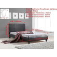 Load image into Gallery viewer, King Single PU Leather Bed Frame Black