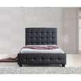 Load image into Gallery viewer, King Single PU Leather Deluxe Bed Frame Black
