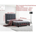 Load image into Gallery viewer, King Single PU Leather Deluxe Bed Frame Black