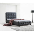 Load image into Gallery viewer, King Single PU Leather Deluxe Bed Frame Black