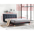 Load image into Gallery viewer, Queen PU Leather Deluxe Bed Frame Black