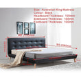 Load image into Gallery viewer, King PU Leather Deluxe Bed Frame Black