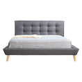Load image into Gallery viewer, Double Linen Fabric luxe Bed Frame Grey
