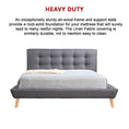 Load image into Gallery viewer, Double Linen Fabric Deluxe Bed Frame Grey