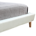 Load image into Gallery viewer, Queen PU Leather Deluxe Bed Frame White