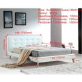 Load image into Gallery viewer, Queen PU Leather Deluxe Bed Frame White