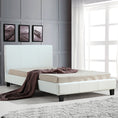 Load image into Gallery viewer, King Single PU Leather Bed Frame White