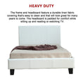 Load image into Gallery viewer, King Single PU Leather Bed Frame White