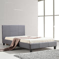 Load image into Gallery viewer, King Single Linen Fabric Bed Frame Grey