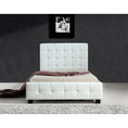 Load image into Gallery viewer, King Single PU Leather Deluxe Bed Frame White
