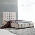 Load image into Gallery viewer, King Single Linen Fabric Deluxe Bed Frame Beige