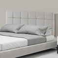 Load image into Gallery viewer, Linen Fabric Double Bed Deluxe Headboard Bedhead - Beige