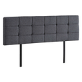 Load image into Gallery viewer, Linen Fabric King Bed Deluxe Headboard Bedhead - Grey
