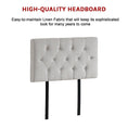 Load image into Gallery viewer, Linen Fabric Single Bed Deluxe Headboard Bedhead - Beige