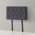 Load image into Gallery viewer, Linen Fabric Single Bed Deluxe Headboard Bedhead - Grey