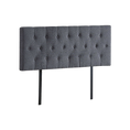 Load image into Gallery viewer, Linen Fabric Double Bed Deluxe Headboard Bedhead - Grey