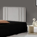 Load image into Gallery viewer, Linen Fabric Single Bed Deluxe Headboard Bedhead - Beige
