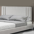 Load image into Gallery viewer, Linen Fabric Double Bed Deluxe Headboard Bedhead - Beige
