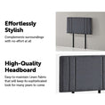 Load image into Gallery viewer, Linen Fabric Single Bed Deluxe Headboard Bedhead - Grey