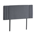 Load image into Gallery viewer, Linen Fabric Double Bed Deluxe Headboard Bedhead - Grey