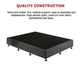Load image into Gallery viewer, Palermo Queen Ensemble Bed Base Platinum Graphite Linen Fabric