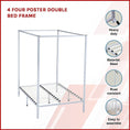 Load image into Gallery viewer, 4 Four Poster Double Bed Frame