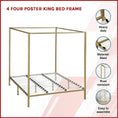 Load image into Gallery viewer, 4 Four Poster King Bed Frame