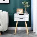 Load image into Gallery viewer, Wooden Bedside Table 2 Drawers Cabinet Storage Tall Night Stand