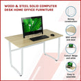 Load image into Gallery viewer, Wood & Steel Solid Computer Desk Home Office Furniture