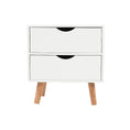Load image into Gallery viewer, Bedside Tables Drawers Side Table Nightstand White Storage Cabinet Wood